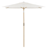 Sekey 210 x 140 cm aluminum parasol with crank, sun protection UV50+, made of wood-metal